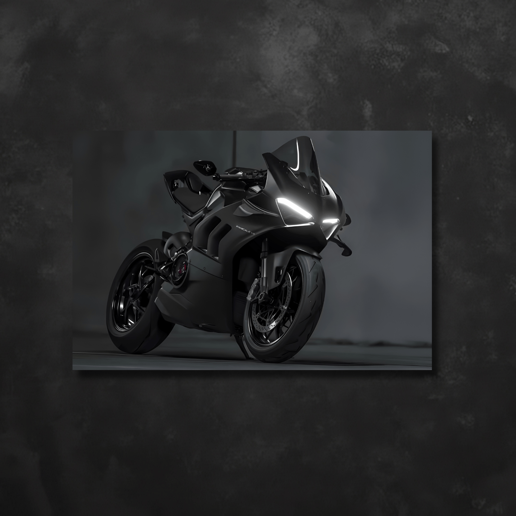 BMW S1000RR Preta NEON Poster